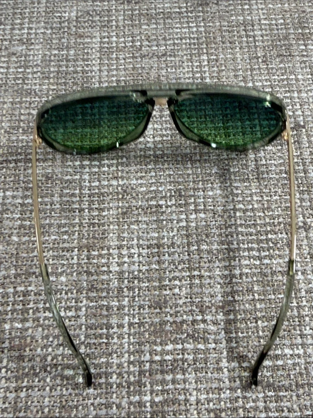 Aviator Sunglasses - Green Lenses grandpa look 90’s Y2K